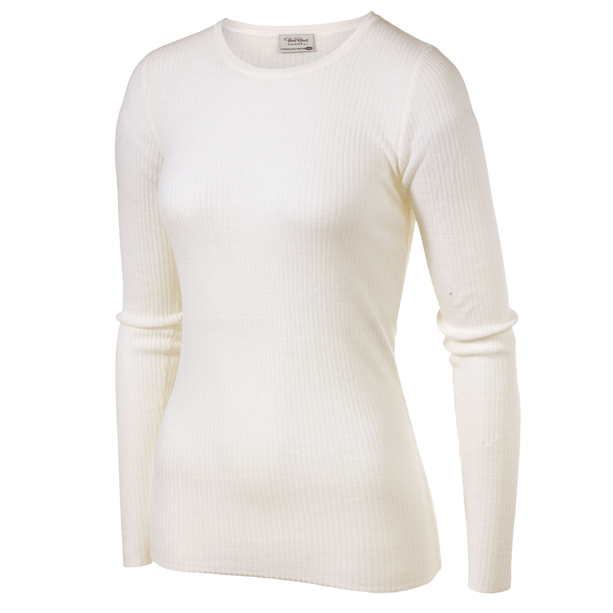 WOOL COLL LONG SLEEVE WINTER WHITE, winter white, hi-res